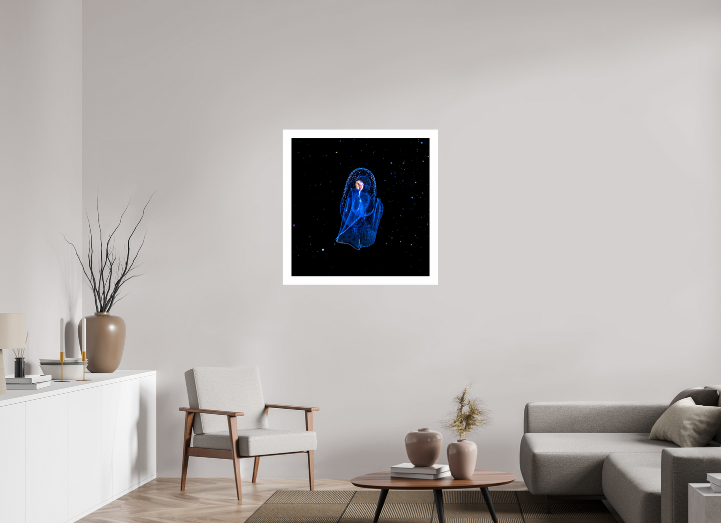80 x 80 cm, Unframed Aliens Underwater. The Angel