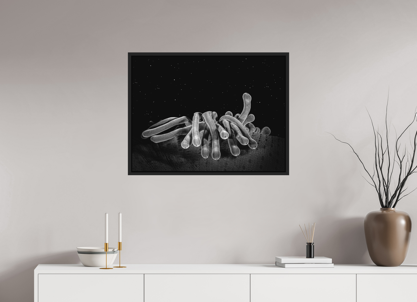 80 x 60 cm, Framed without glass Cosmic Corals