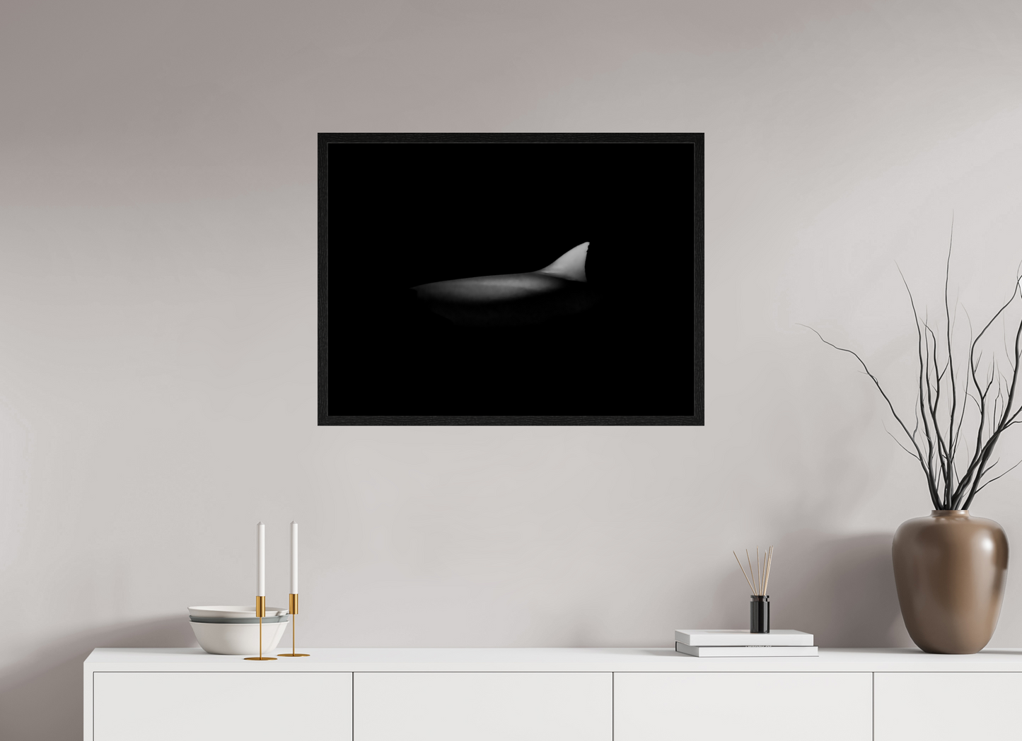80 x 60 cm, Framed without glass The Shape of Night
