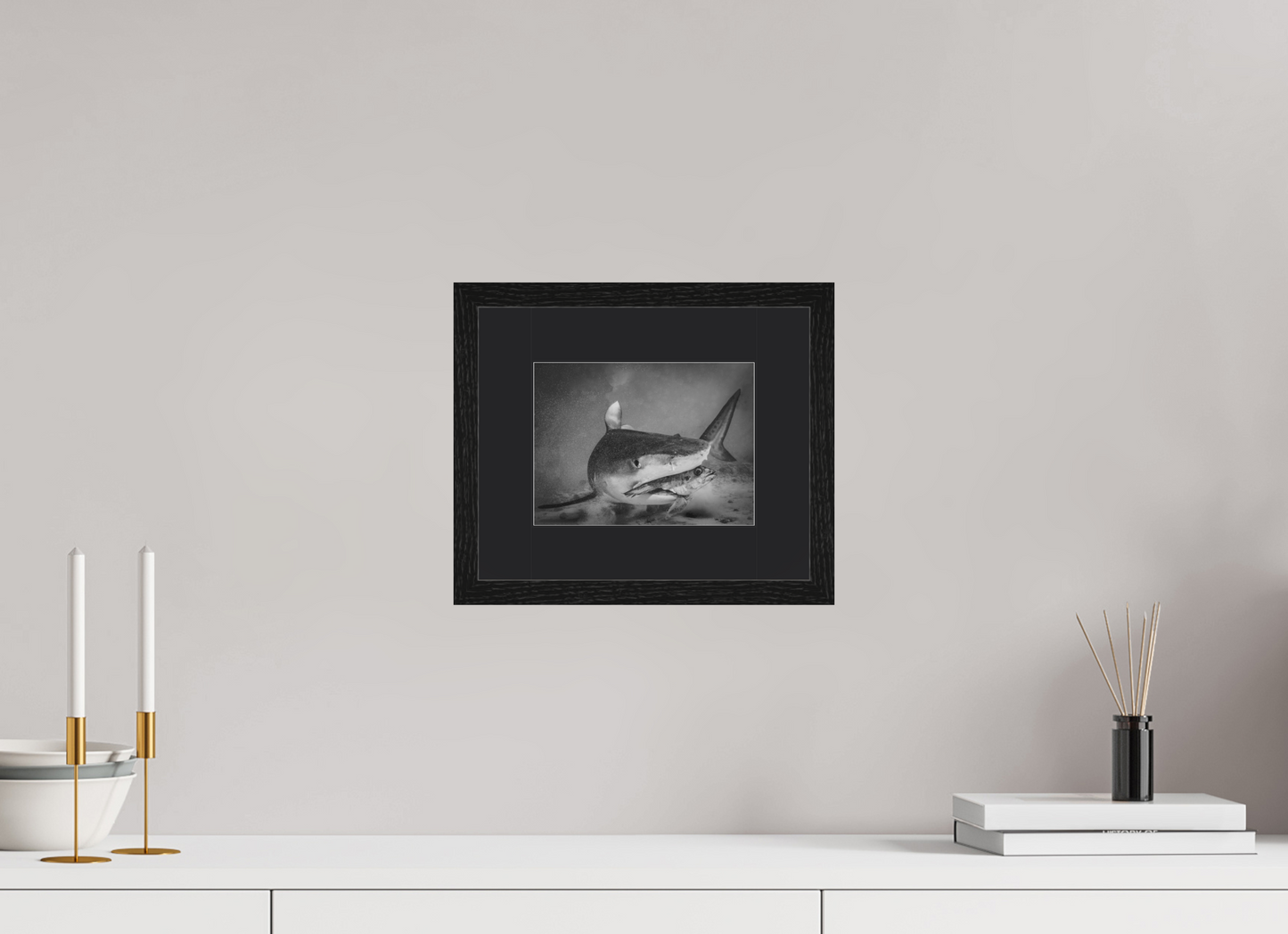 20 x 15 cm, Framed behind museum glass Be the Big Fish!