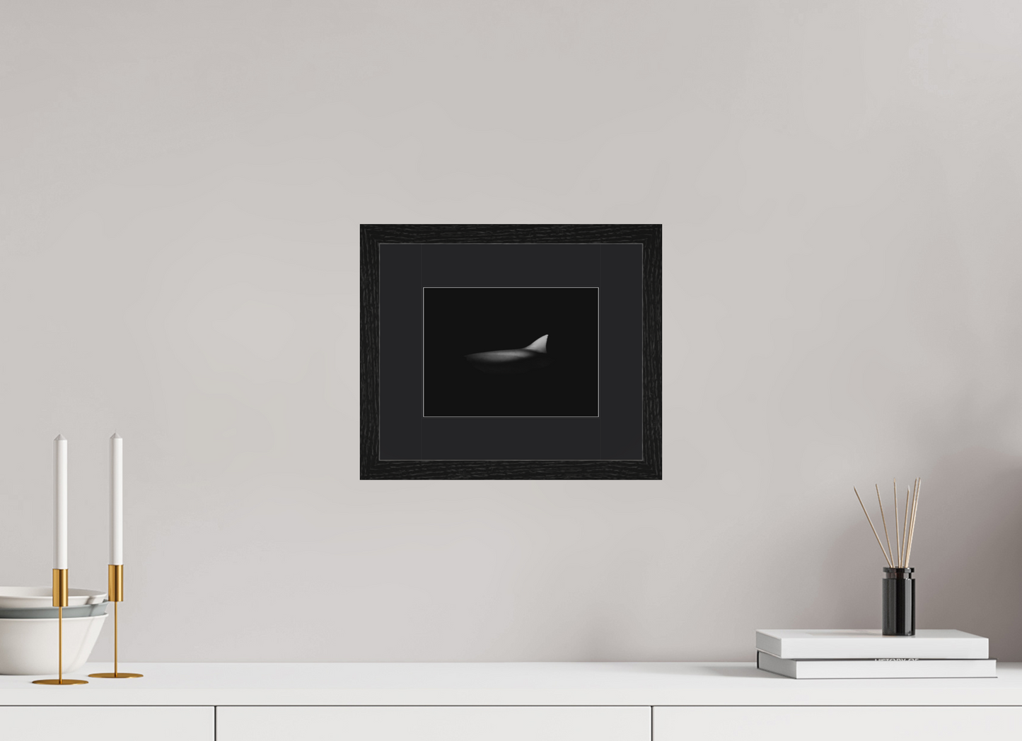 20 x 15 cm, Framed behind museum glass The Shape of Night