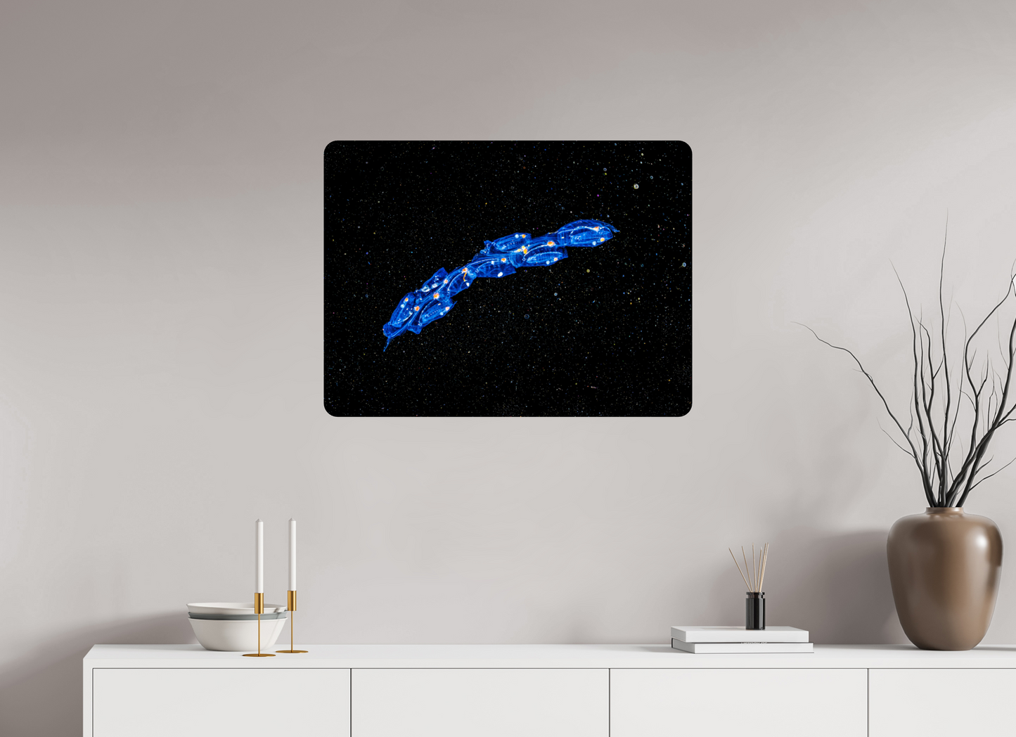 80 x 60 cm, HD Metal Print Spaceships. Colony