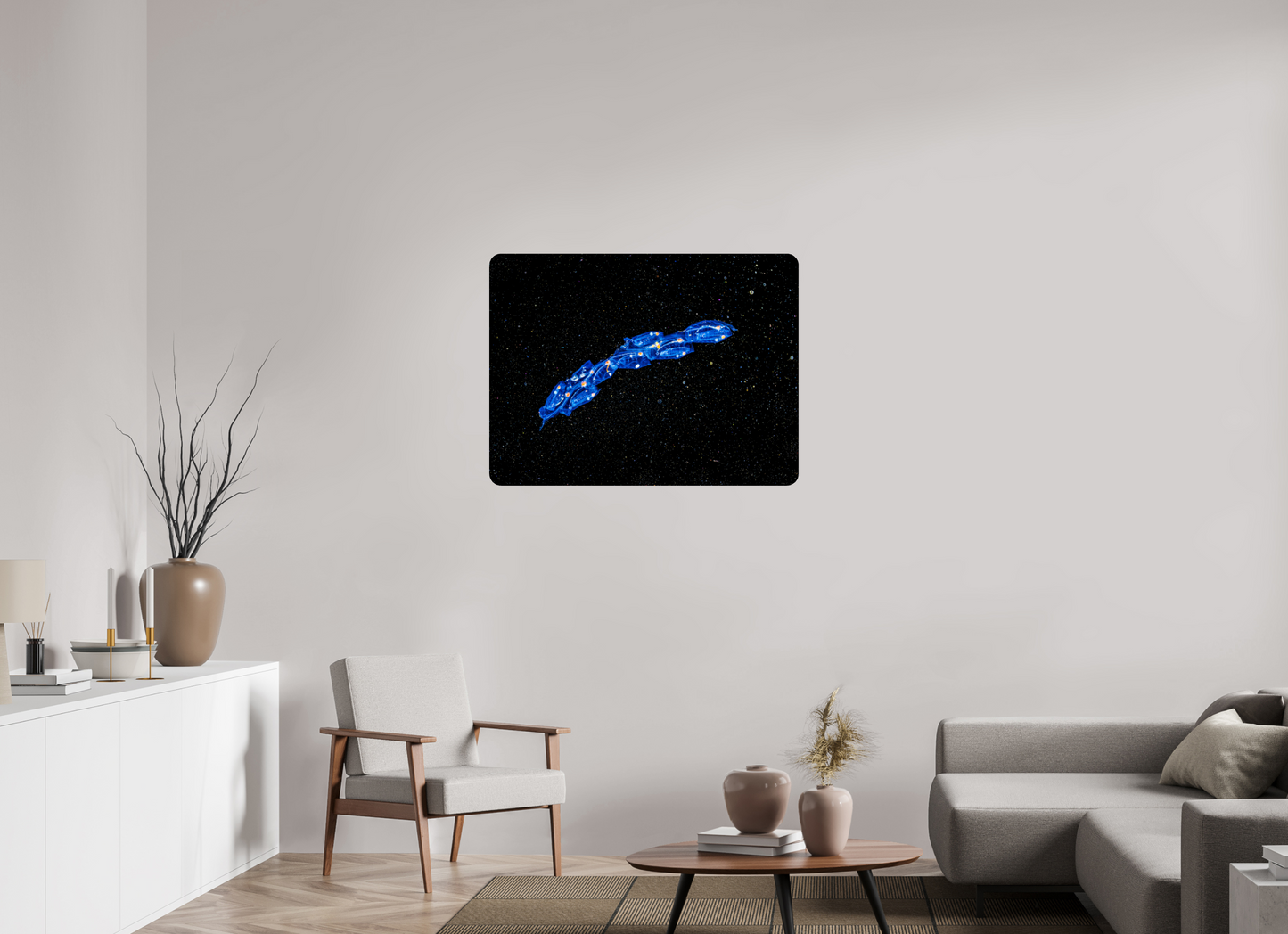 100 x 75 cm, HD Metal Print Spaceships. Colony