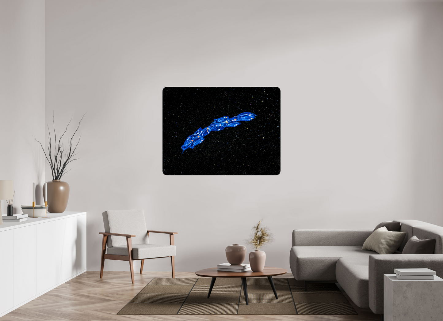 140 x 105 cm, HD Metal Print Spaceships. Colony
