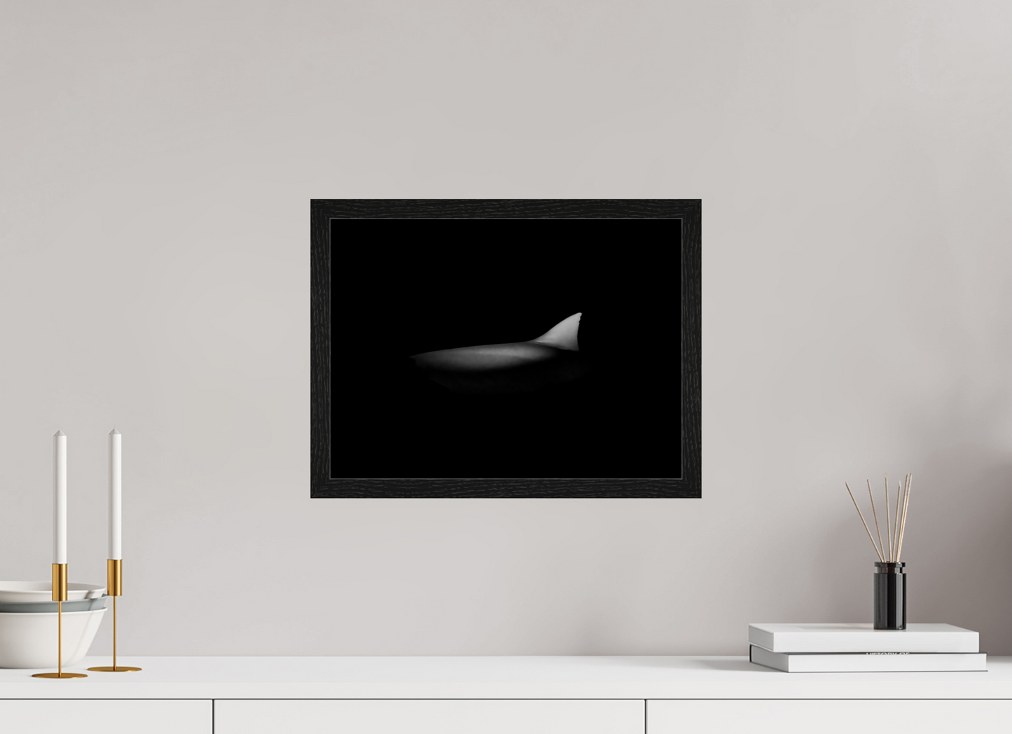 40 x 30 cm, Framed without glass The Shape of Night